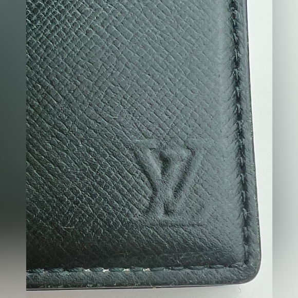 Auth. Louis Vuitton Taiga Porte Mannaie Boite Leather Coin Purse Wallet Mini Vtg - Picture 6 of 13